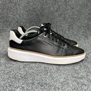 Cole Haan GrandPro Topspin Sneakers Men's Size 9.5 Black Leather Classic Casual
